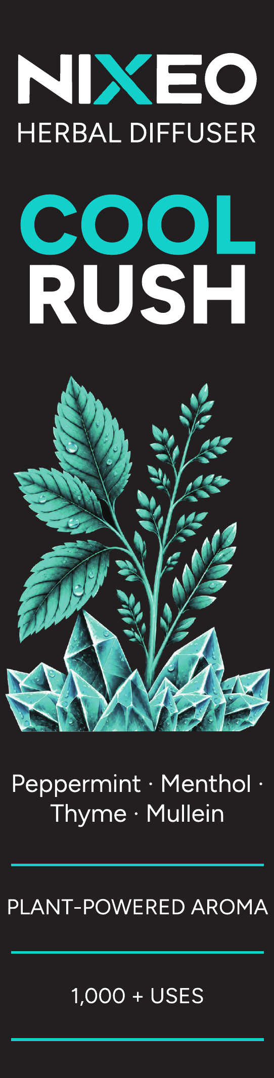 NIXEO Botanical Diffuser, COOL RUSH — official packaging front panel
